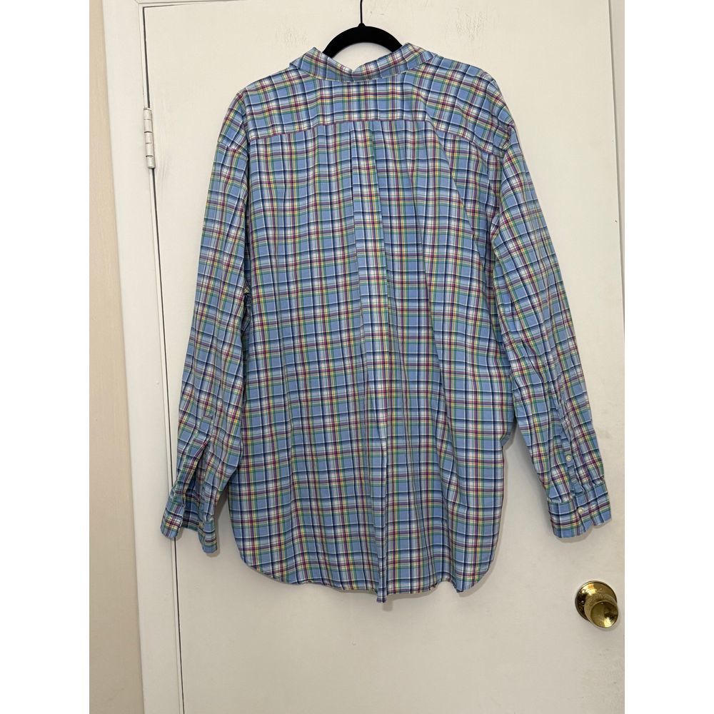 Ralph Lauren XXL Classic Fit Plaid Button Down Long Sleeve Shirt Preppy Spring - Picture 2 of 11